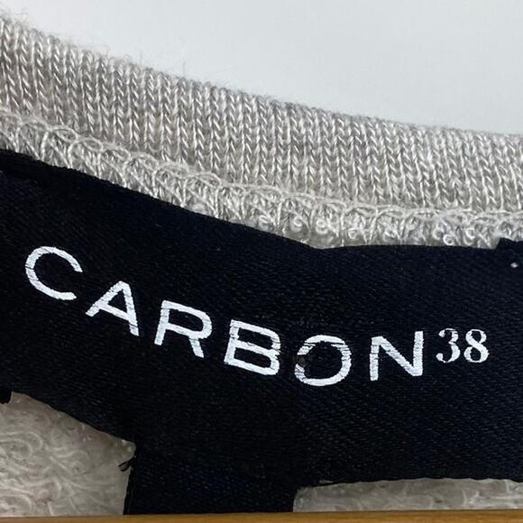 Carbon38 French Terry Jumpsuit Drawstring Cinched Waist Wide Leg Gray Womens XL - Picture 6 of 8